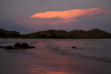Pink Beach at sunset